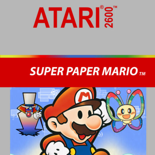 Super Paper Mario Boxart (Atari 2600)